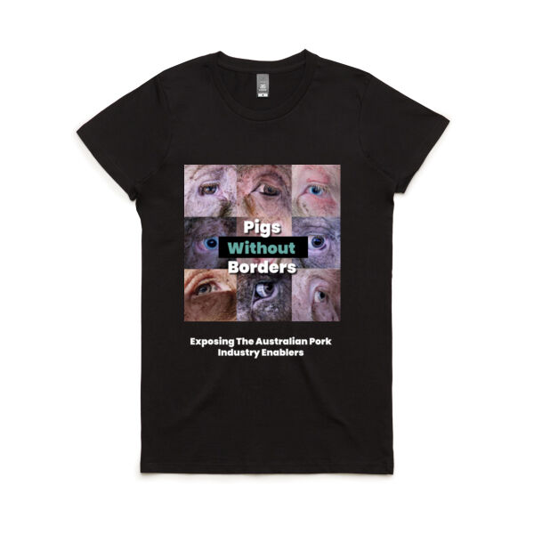 Women's 'See Them' Pigs Without Borders t-shirt Thumbnail