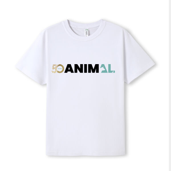 Unisex White Animal T-Shirt Thumbnail